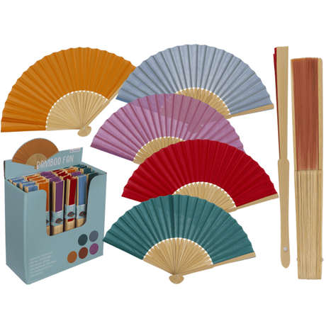 BAMBU YELPAZE YAZ 21 cm. (5 ÇEŞİT)- BAMBOO FAN SUMMER MIX - 1