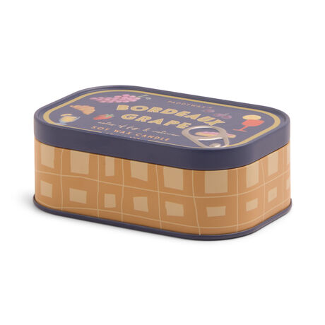 BISTRO METAL MUM ÜZÜM-BORDEAUX GRAPE 127 gr. - BISTRO GRAPES PRINTED TIN CANDLE-BORDEAUX GRAPE - 1