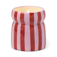 CABANA SERAMİK KUTULU MUM KIRMIZI ÇİZGİLİ-PINK PEPPERMINT 184 gr. - CABANA RED/PINK STRIPED CERAMIC CANDLE - PINK PEPPERMINT - 2