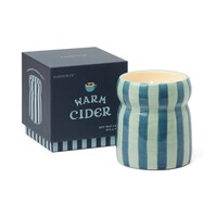 CABANA SERAMİK KUTULU MUM MAVİ ÇİZGİLİ-WARM CIDER 184 gr. - CABANA BLUE/NAVY STRIPED CERAMIC CANDLE-WARM CIDER - 1