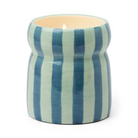 CABANA SERAMİK KUTULU MUM MAVİ ÇİZGİLİ-WARM CIDER 184 gr. - CABANA BLUE/NAVY STRIPED CERAMIC CANDLE-WARM CIDER - 2