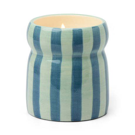 CABANA SERAMİK KUTULU MUM MAVİ ÇİZGİLİ-WARM CIDER 184 gr. - CABANA BLUE/NAVY STRIPED CERAMIC CANDLE-WARM CIDER - 2