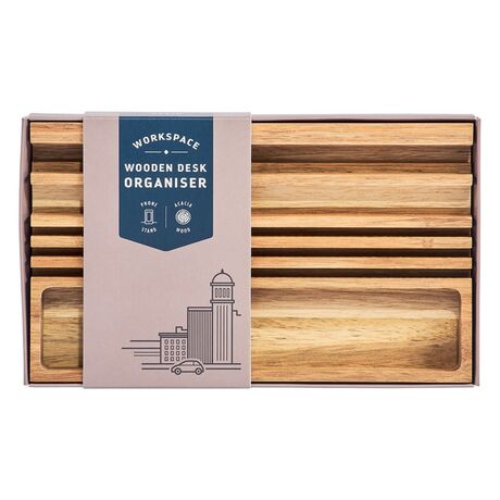 GENTLEMEN'S HARDWARE AHŞAP MASAÜSTÜ DÜZENLEYİCİ-WOODEN DESK ORGANISER WITH PHONE STAND - 2