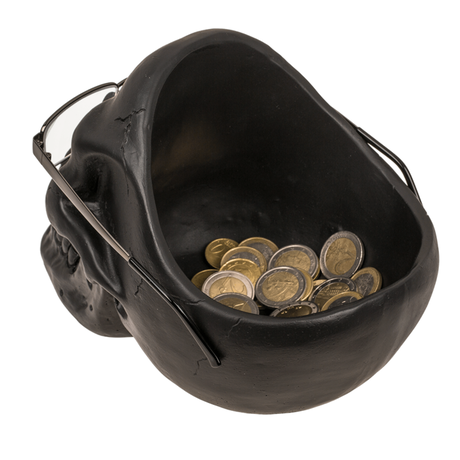 KURUKAFA MASA ORGANISER ve GÖZLÜK TUTUCU - SKULL ORGANISER WITH GLASS HOLDER 16x20x17 cm. - 2