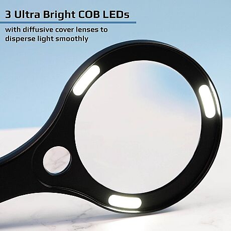 LUMÉ 2.5x ASFERİK COB LEDLİ BÜYÜTEÇ (7x Spot Lensli) - 3.5'' LUMÉ SERIES 2.5x ASPHERIC COB LED MAGNIFIER WITH 7x SPOT LENS - 5